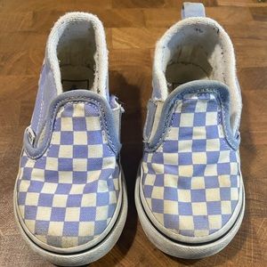 Size 6.5 vans slip on shoes, Velcro’s to the side.
